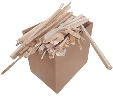 Copeaux et chevilles en bois de hêtre naturel pour bois de chauffage, entièrement sec, boîte de 8 kg. Idéal pour les cuisinières, les fours à bois, les feux de camp et les barbecues