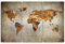 ge Bildet Bild auf Leinwand | Weltkarte Retro - Weltkarte Leinwand F in 90x60 cm mehrteilig als Wandbild | Wand-deko Dekoration Wohnung modern Bilder | 2202