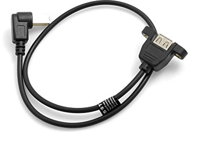 System-S USB Typ B Stecker auf USB A Buchse Panel Mount Stecker USB Kabel Verlängerungskabel 50cm