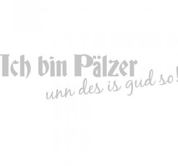 Aufkleber Applikation - ich bin Pälzer - AP1736 - verschiedene Farben zur Wahl Farbe silber
