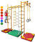 NiroSport Sprossenwand für Kinderzimmer M3 aufbau ohne bohrungen Kletterwand Turnwand Klettergerüst Kinder Indoor Klimmzugstange