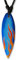 viva-adorno Halskette Surfbrett Holzanhänger Baumwollband Surfer Kette Länge verstellbar HK30, 16 Blau/Orange Flammen