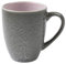 BITZ Kaffeetasse/Kaffeebecher, Tasse aus robustem Steinzeug, 30 cl, grau außen/hellrot innen