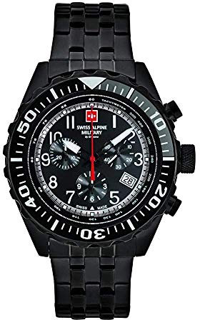 Swiss Alpine Military Herren Uhr Chrono 7076.9177SAM Edelstahl