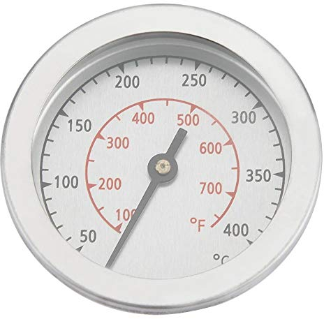 Termómetro de barbacoa, 100~700 ℉ Escala doble BARBACOA Termómetro de metal Indicador de temperatura de metal Dial analógico, Medidas precisas para parrilla, barbacoa o horno