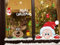 WandSticker4U®- wiederverwendbar Fensterbilder Weihnachten Kinder WEIHNACHTSMANN & RENTIER selbstklebend I Weihnachtsdeko Fenster Aufkleber Fenstersticker Winter Deko Kinder-zimmer