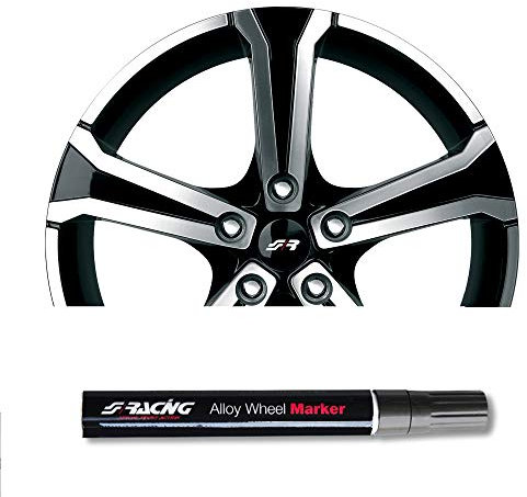 SIMONI RACING M1A Pennarello Correttore per Cerchi in lega, Pennarello per Ritocchi Ruote Auto, Kit di riparazione Cerchi in Lega, Colore Antracite