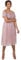 Maya Deluxe Women's Ladies Bardot Dresses Midi High Empire Waist Sequins Embellished Formal Evening for Wedding Guest Bridesmaid, Frosted Pink, 16