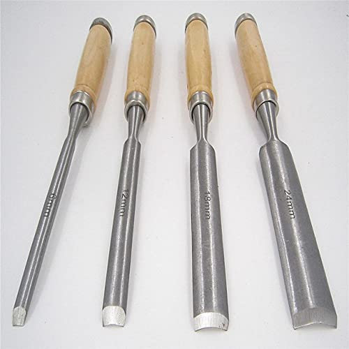 4Pcs Woodcut Art Artist Craft Mortise Chip Carve Woodwork Sculpture Carpentry Woodcarve Gouge Chisel Wood Carpenter,Half Round