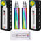 WOLFTEETH Genuine 2 Pack GS Ego II 2200mAh Huge Capacity Battery 510 E-Shisha E-Cigarette Lumia Edition(0ml Nicotine Free/Iridescence Twins 1176031 WT)