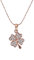 WSKFLY 18K Rose Gold Four Leaf Clover Necklaces for Women, Cubic Zirconia Crystal Women's Pendant Necklace, 18+2, Cubic Zirconia, Cubic Zirconia