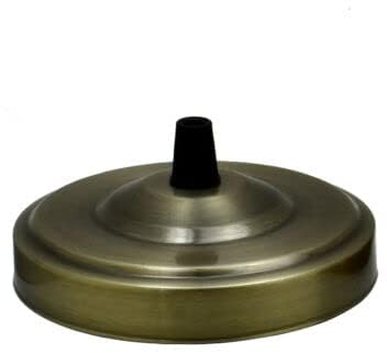 LEDSone Einzelpunkt-Deckenleuchte für Pendelleuchten, 108 mm, Metall, antike Seitenbefestigung, Deckenrosette mit Zubehör für Decken- und Wandleuchte. (Grünes Messing)