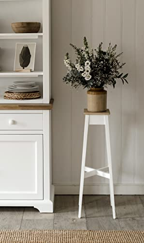 Statement Furniture Florence Plant Stand. Wooden Plant Holder in White. 80cm Tall Ready Assembled.