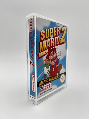 Reset Retro Acrylbox kompatibel mit Nintendo NES Spiele - Optimaler Schutz & praktische Aufbewahrung für Sammler - Stilvolle Präsentation Ihrer Nostalgie Sammlung - Transparent