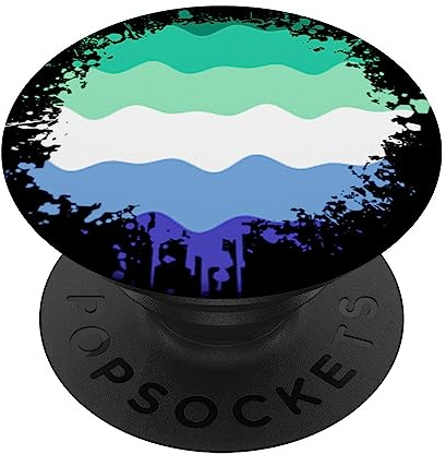 Subtle Gay Male MLM Pride Vintage LGBT MLM Regenbogenflagge PopSockets mit austauschbarem PopGrip