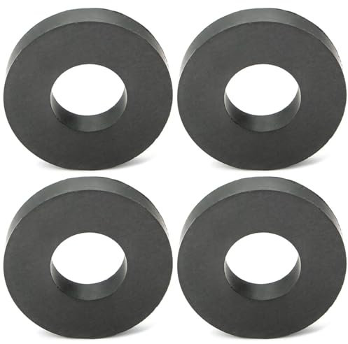 4 Stück Ringmagnet: Ø 70 mm x 32mm x 15 mm Ferrit Ringmagnet mit Loch, Magnetring strapazierfähig Ringmagnete Magnet Scheibe mit Loch Ring für Industrie, DIY, Basteln, Wissenschaftsprojekte