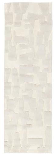RugVista, Chelsea, Teppich, 80 x 250 cm, Läufer, Kurzflor, Modern, Oeko-TEX Standard 100, Wohnzimmer, Schlafzimmer, Esszimmer/Küche, Flur, Büro, Maschinenwaschbar bis 30 Grad, Naturweiß