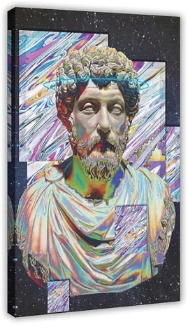 Marcus Aurelius Portraits Kunst Leinwand Poster Schlafzimmer Dekor Sport Landschaft Büro Zimmer Dekor Geschenk Rahmenstil 30 x 45 cm