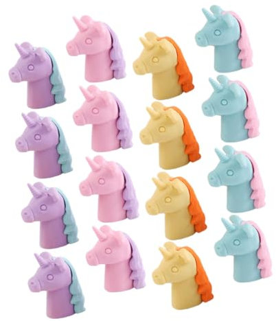 WOFASHPURET 36St Radiergummi Einhorn-Schulmaterial Einhornstifte süße Einhorn-Artikel radierer kinder erasers for kids Abnehmbar Zylinder Sache Schreibwaren studentische Nutzung Bleistift tpr