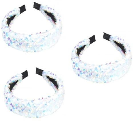 Housoutil 3pcs Elegant Hair Band Women Hair Hoop Sequins Hoop Beauty Headband Women Accessories Accessories for Girls