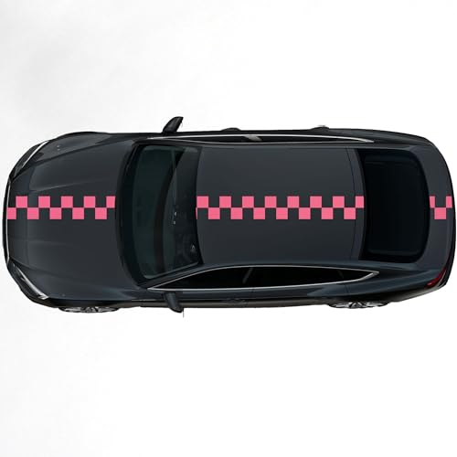 Kiwistar Viperstreifen matt - 20 x 400 cm Karo gekachelt - Rosa Rennstreifen, Aufkleber, Rallystreifen - ohne Übertragungsfolie - Tuning - Viper - Racing - Zierstreifen