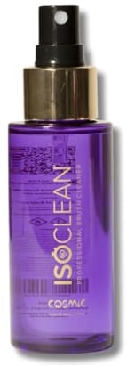 ISOCLEAN Makeup Brush Cleaner with Spray Top - Cosmic Fragrance - Liquid Makeup Cleaner Solution for Makeup Tools - Cleans Bristles - No Rinse Formula dries in 60 Seconds - Vegan, Cruelty-free, 80ml
