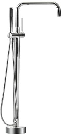 XJTNLB Robinet Baignoire Ilot Chrome Mitigeur Bain Douche Monotrou Robinet Douche Salle de Bain Poignée Unique Rotatif à 360° Mitigeur Monocommande