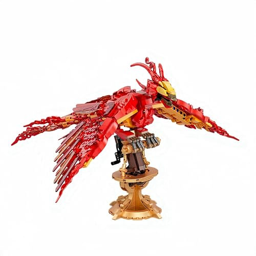 JVAVNE Harry Magische Welt Petter Phoenix Klemmbausteine Set, 938 Teile Magische Tier Kreatur Hedwigg Bausteine Bausatz, MOC Vogel kompatibles Modell Spielzeug für Erwachsene Kinder, Dekor Geschenk