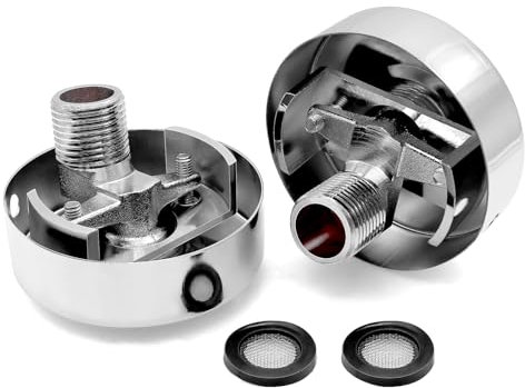 WYYFXY® 2 Stück Duscharmatur Adapter Verstellbar 1/2 auf 3/4 Außengewinde Standard Duschhahn Adapter Kupfer Universal S Anschluss Duschkopf Adapter für Einstellen Wasserventils