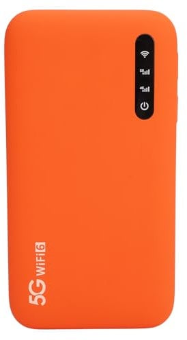 Routeur Portable Wi-FI 6 Double Bande 5G, Point D'accès Mobile Haut Débit, avec Emplacement pour Carte SIM, Compatible avec 16 Appareils et Batterie 6100 MAh
