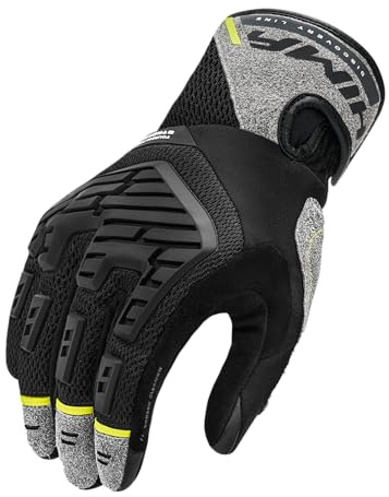SHIMA STREAM Motorrad Handschuhe Herren Kurze Sommer Motorradhandschuhe Schutz Schutzkleidung Touchscreen Motorcycle Belüftet Verstärkt Leicht Motorbike Sommerhandschuh (Männer, Fluo, XL)
