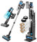 CLEANmaxx AeroTec 500 Staubsauger mit Absaugstation | Handstaubsauger smart & kabellos | automatische Staubentleerung 3,5 l Beutel | 34 kPa | 60 Min Laufzeit | Milbenaufsatz & HEPA-Filter