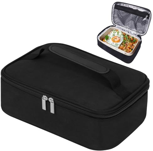 DDhayyp 3.5L Lunch Bags for Women Men, Reusable Insulated Leakproof Lunch Box Tote Bag with Oxford Fabric & Aluminum Foil Lining, Thermal Cooler Bag for Work School Picnic Travel (Black)