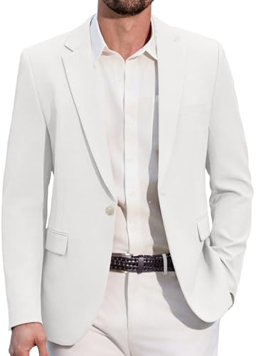 COOFANDY Giacca Blazer da Uomo Sportiva Casual Giacca da Abito con 1 Bottone per Uomo Business Casual