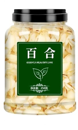 JOIYSVEN Sulfur-Free Smoked Lily Bulbs Say Goodbye to Dryness and Nourish Autumn and Winter Soup and Flower Tea (250g)