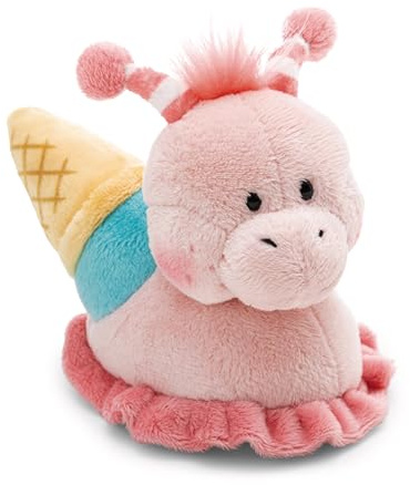 Kuscheltier Schnecke Softeis 15cm - rosa - Stofftier aus weichem Plüsch, niedliches Plüschtier zum Kuscheln und Spielen, für Kinder & Erwachsene, tolle Geschenkidee | 62889