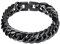 PROSTEEL Herren Armband Edelstahl Panzerkette Armband schwer Glieder Link Kettenarmband 21cm Armkette Armreif, 12mm Breit, schwarz