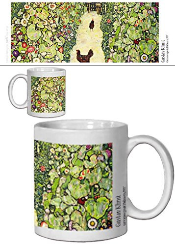 1art1 Gustav Klimt Sendero De Jardín con Gallinas, 1916 Taza Foto 9x8 cm