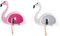 REOOHOUSE Porte-Brosse à Dents Flamant Rose avec Autocollant Non marquant pour Enfant dans la Douche, la Salle de Bain et la Chambre à Coucher (Rose et Blanc)