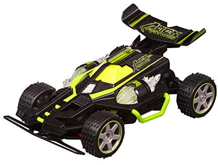 Nikko 10043 Race Buggies Alien Panic Green, ferngesteuertes RC Auto, Offroad Fahrzeug bis 7,5 km/h, Multidirektionale Fernbedienung 2,4 Ghz, Kinder ab 6 Jahre & Erwachsene, Buggy ca. 23 cm, Grün