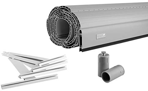 Schellenberg Rolladen Maßanfertigung, PVC Rolladenpanzer, Auswählbar: Breite 50-200 cm, Höhe 100-230 cm, System Maxi, Farben Weiß, Grau