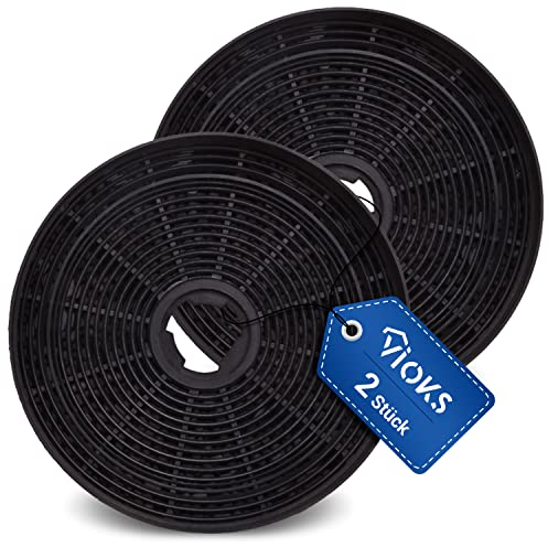 Juego completo de 2 filtros de carbón para campana extractora Respekta MIZ0023N CF110 de 175 mm de diámetro, accesorios para campana extractora