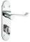 Ironmongery Solutions® Brushed Internal Scroll Door Handles Lock, Latch & Bathroom Sets in Polished Brass & Satin Chrome (Polished Chrome, Bathroom)