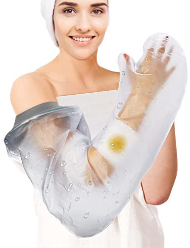 Waterproof Full Arm Cast Covers for Shower Adult, Watertight Seal Cast Covers for Shower Arm Post Surgery, Reusable Long Arm Cast Protector Shower Sleeve for Wounded Elbow Wrist Hand Finger Forearm**G