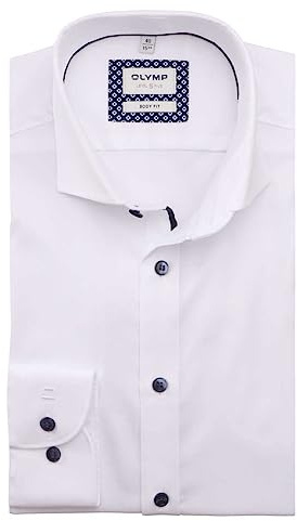 OLYMP Level Five Body fit Hemd extra Langer Arm Stretch Twill weiß