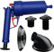 Pressluft Rohrreiniger inkl. 4 Gummiadapter, Toilette Entstopfen, Rohrreinigung Mittels Druckreiniger, Drain Cleaner für freien Abfluss