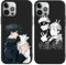 Eouine 2 Stück Handyhülle für iPhone 12 Pro/iPhone 12 Hülle 6.1'' Anime Jungs Hülle Gojo Satoru Itadori Yuji mit Manga Muster Matt Schwarz Schutzhülle TPU Silikon Case für iPhone12, 1