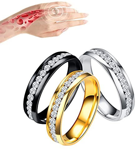 LAKEMON Vikanda Thermogenic Moissanite Spinner Ring, einreihige diamantbesetzte rotierende Ringe, Vikanda Spinner Ring, Fidget Damen Spinner Ringe (9)