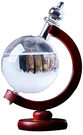 Crystal Wettervorhersage,Globusförmige Wetterstation Wettervorhersage Globus Wetterglas Barometer Innovative decorative Desktop-Wettervorhersage für Zuhause und Büro,Tischdekoration Handwerk