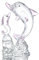 H&D HYALINE & DORA Doppelte rosa niedliche Kristall Delfin Figuren, Glas Meerestier Ornament, Kristallkunst Skulptur Sammlerstück, Geschenk für Mutter Delfin Liebhaber